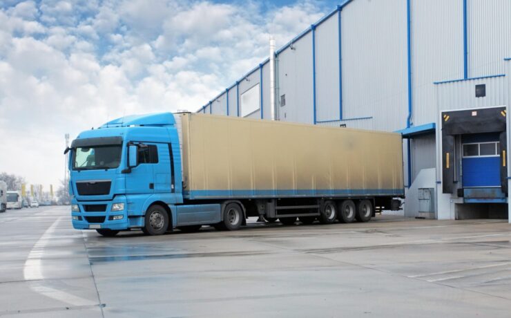 Van isolated concept, Truck mock up