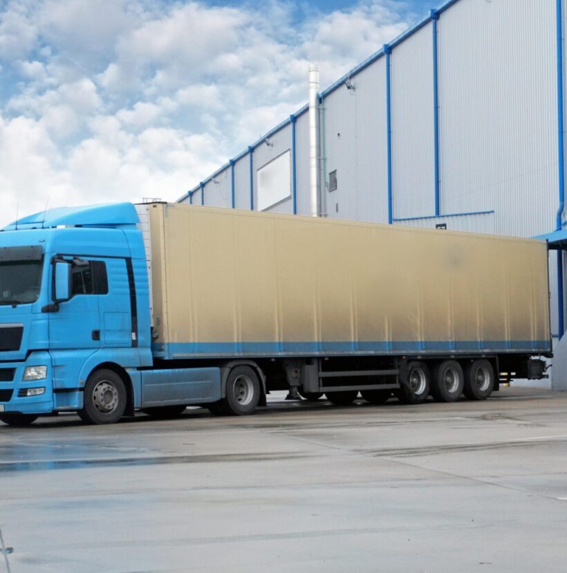 Van isolated concept, Truck mock up